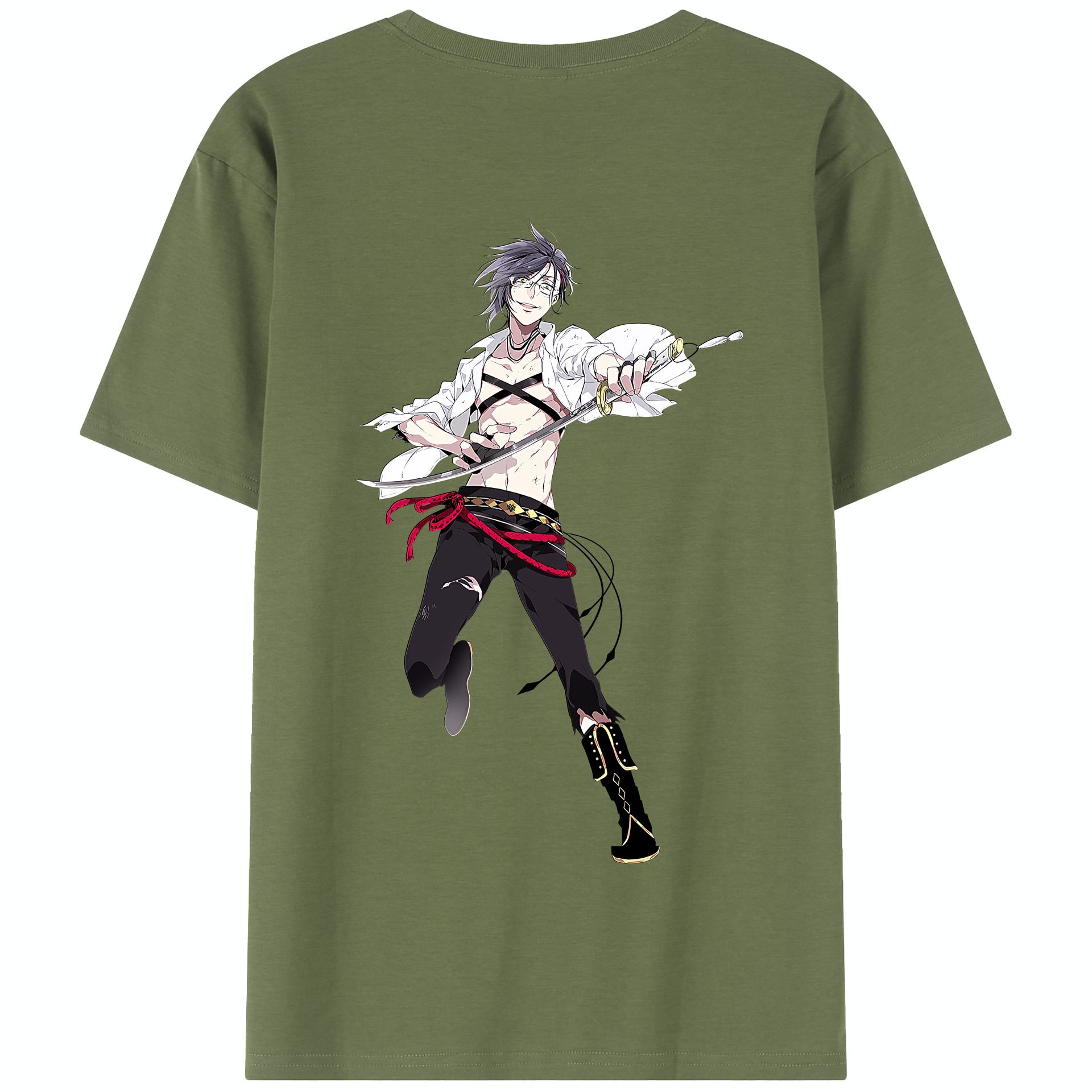 （画像用） 刀剣乱舞 Touken Ranbu 綿100％半袖Tシャツ（背面プリント）